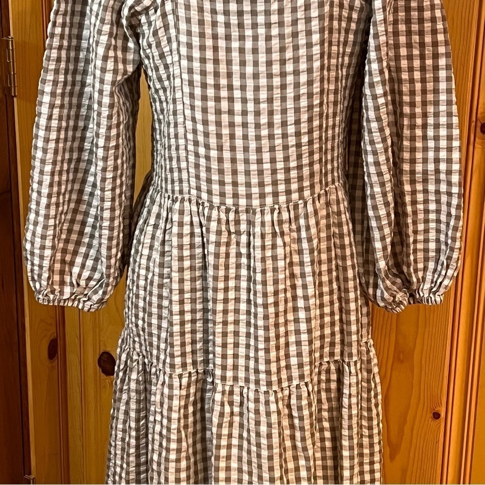 Madison Mathews Emma Gingham Maxi Dress Sz-S - Picture 8 of 12